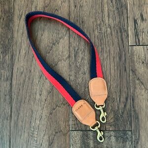 Clare V Red and Navy Striped Shoulder Strap